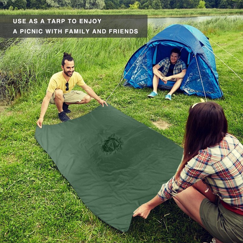 Multifunctional Raincoat Waterproof Survival Poncho Outdoor Camping Tent Mat for Hunting Hiking