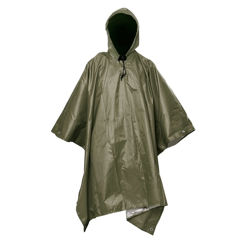 3 in 1 Multifunctional Raincoat Waterproof Rain Poncho Backpack Hiking Rain Cover