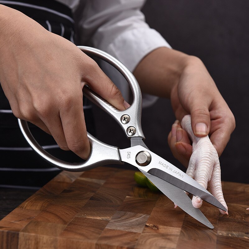 Multifunctional Kitchen Scissors JapaneseStainless Steel Chicken Bone Food Aluminum Alloy