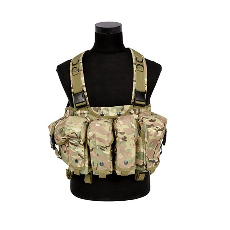 High Quality Outdoor Tactical Chest Rig Airsoft Hunting Vest Molle Pouch Simple Military