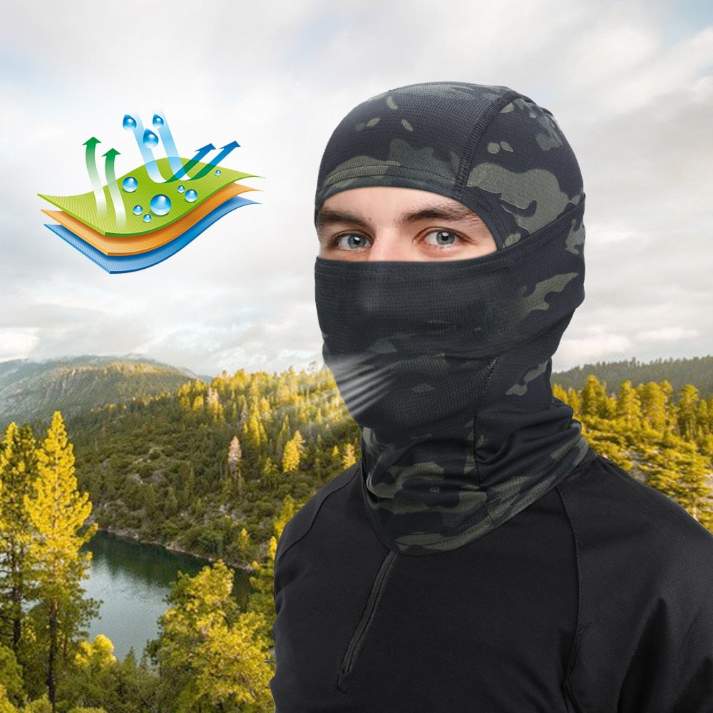 Camouflage Balaclava Full Face Scarf Mask Hiking Cycling Hunting Army Bike Military Head Cover