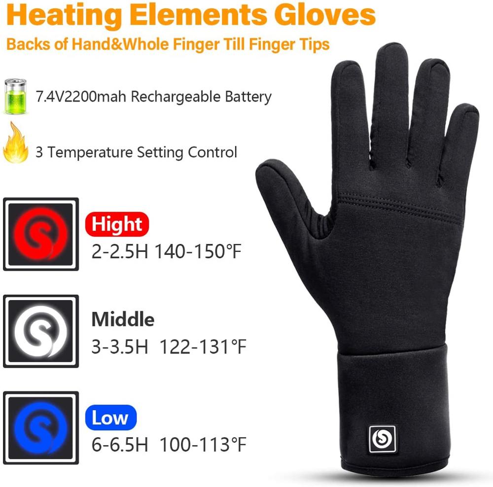 Heat Liner Heated Gloves Winter Warm Skiing Gloves Outdoor Sports Motorcycling Riding