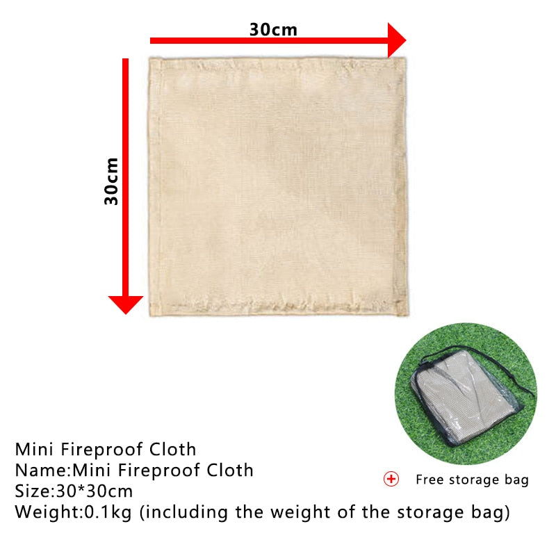 Camping Fireproof Cloth Flame Retardant Insulation Mat Blanket Glass Coated Heat