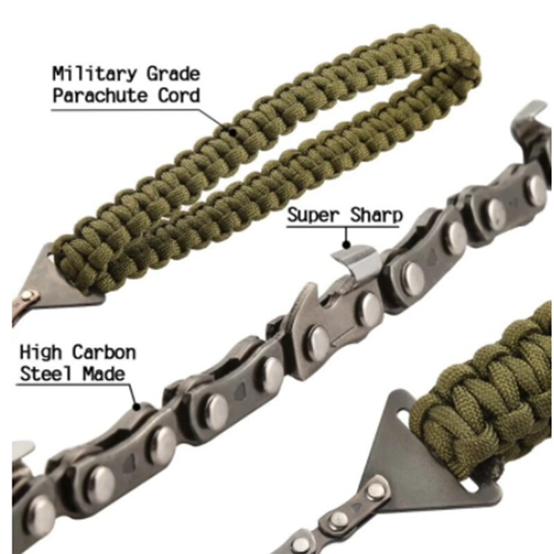 Manual Hand Braided Rope Chain Saw Portable Emergency Camp Survival Wire Cutter Portable