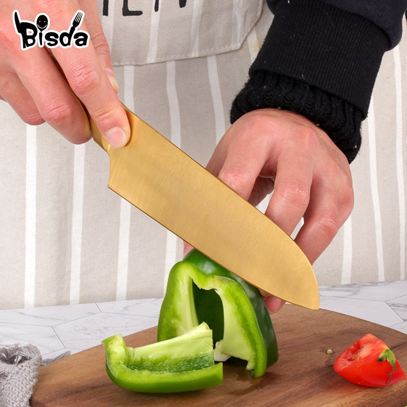 Santoku Sharp Cleaver Stainless Steel Chef Knives Fruit Paring Knives Meat Fish Fillet Knife