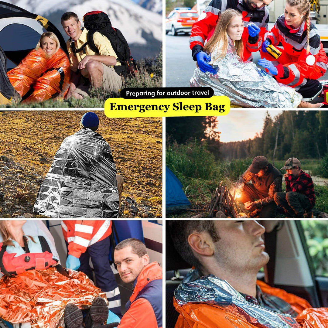 Portable Waterproof Emergency Survival Sleeping Bag Mountaineering Emergency Raincoat