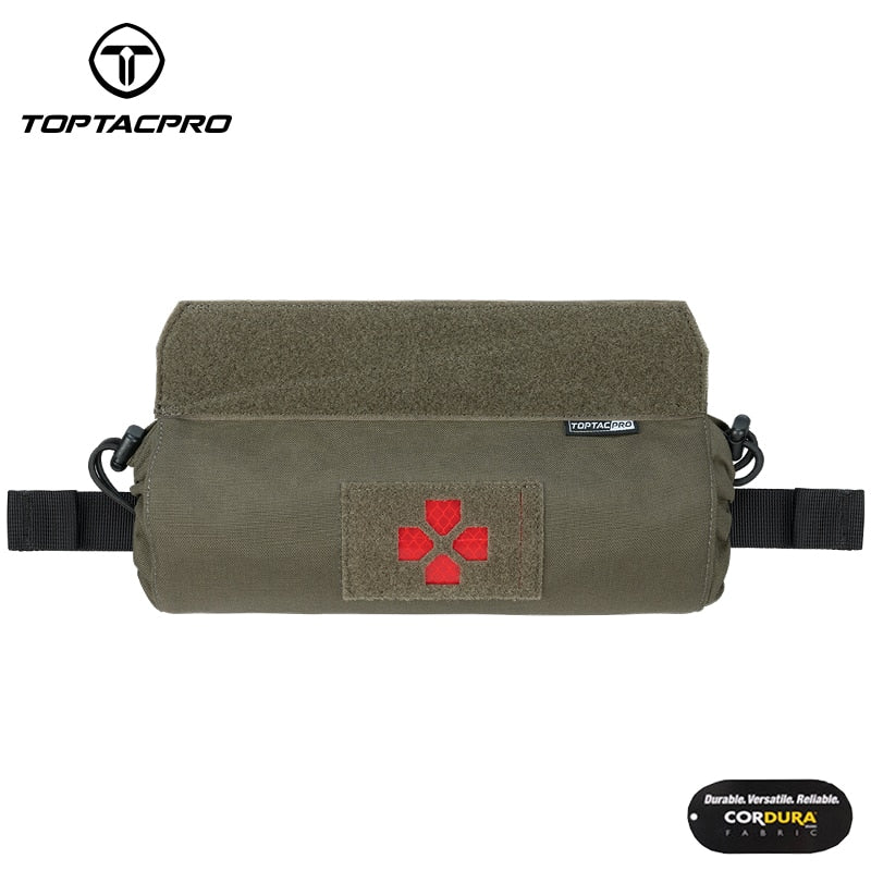 TOPTACPRO Tactical Roll 1 Trauma Pouch Medical Pouch IFAK First Aid Kit Pouch Camo