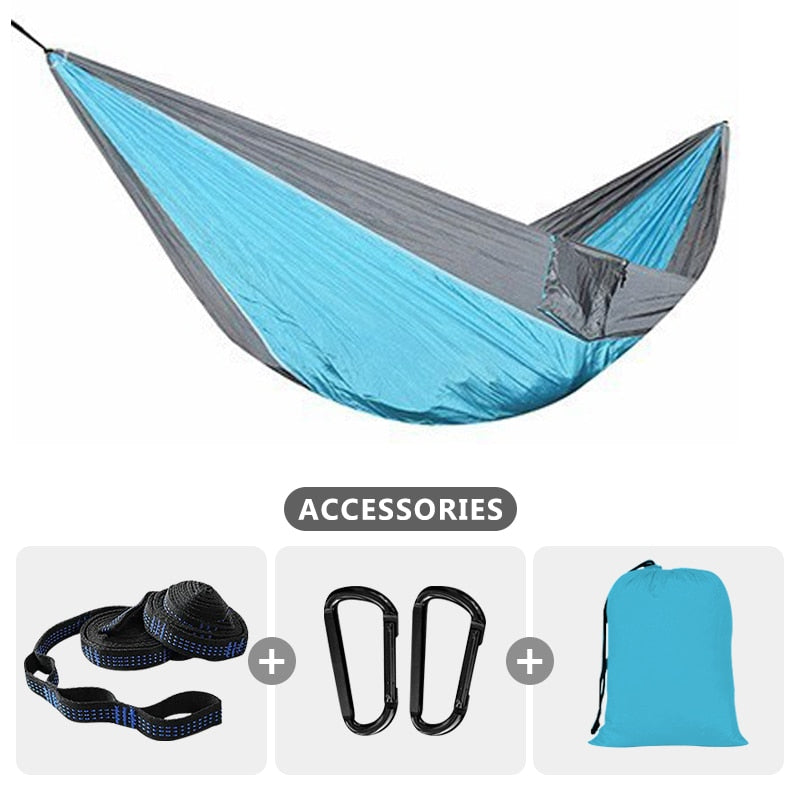 Camping Hammock For Single 220x100cm Outdoor Hunting Survival Portable Garden Yard