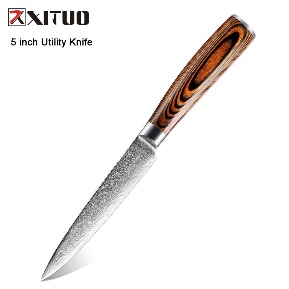 XITUO 1-4pcs kitchen knives set Japanese Damascus steel kitchen knife VG10 chef boning