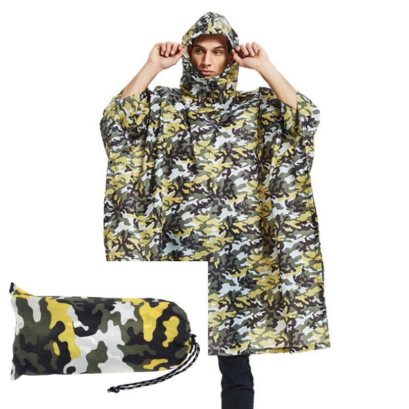 Outdoor Military Breathable Camouflage Poncho Jungle Tactical Raincoat Birdwatching Hiking