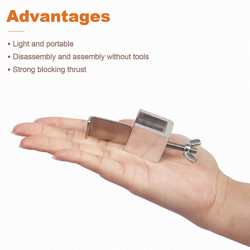 Portable Door Stopper Stainless Self-Defense Doorstop Lock Travel Anti-theft Childproof