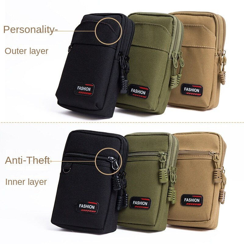 Nylon Tactical Bag Outdoor Molle Military Waist Cycling Men Phone Pouch Camping Hunting