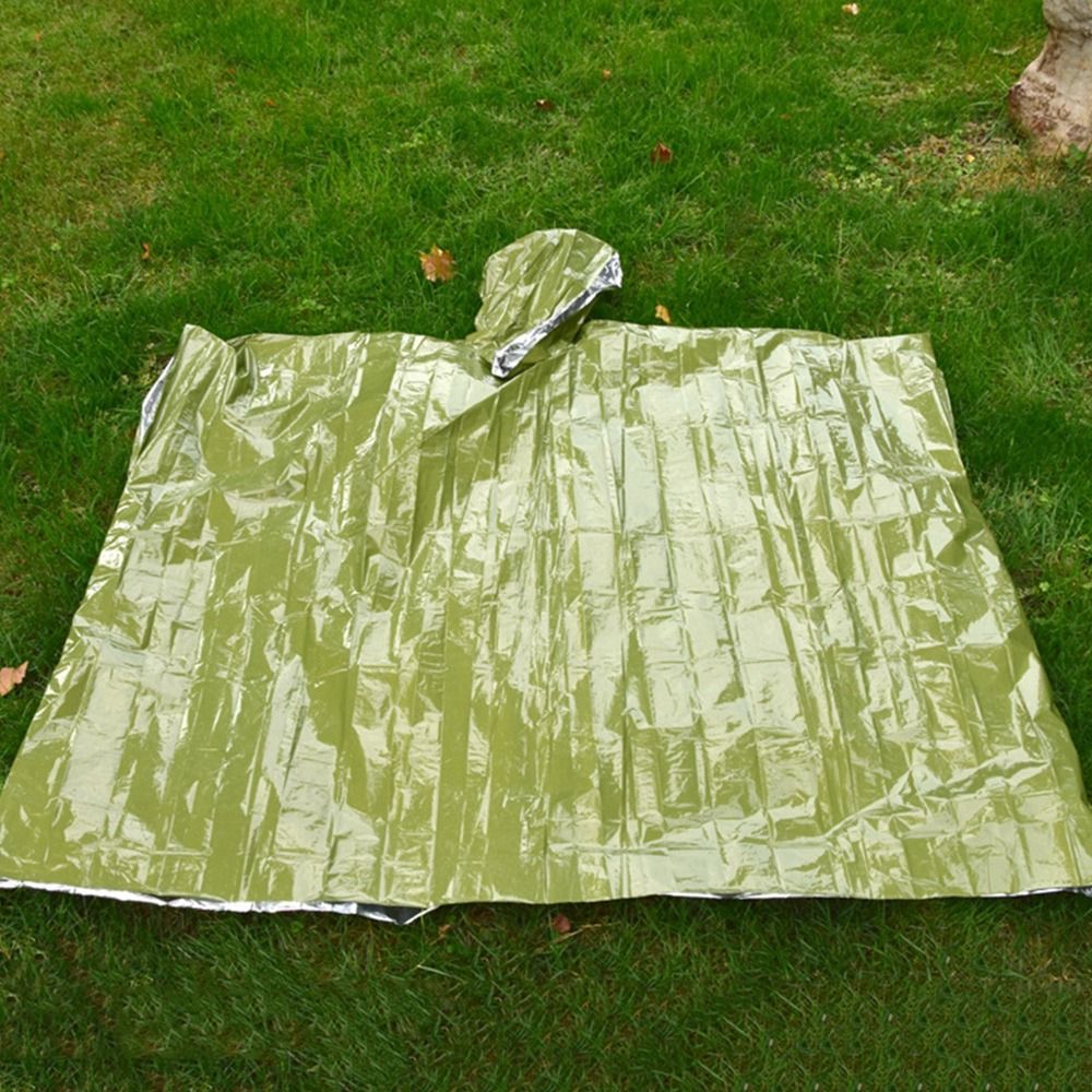 4 Colors Aluminum Film Cold Insulation Outdoor Rainwear Blankets Survival Tool Disposable