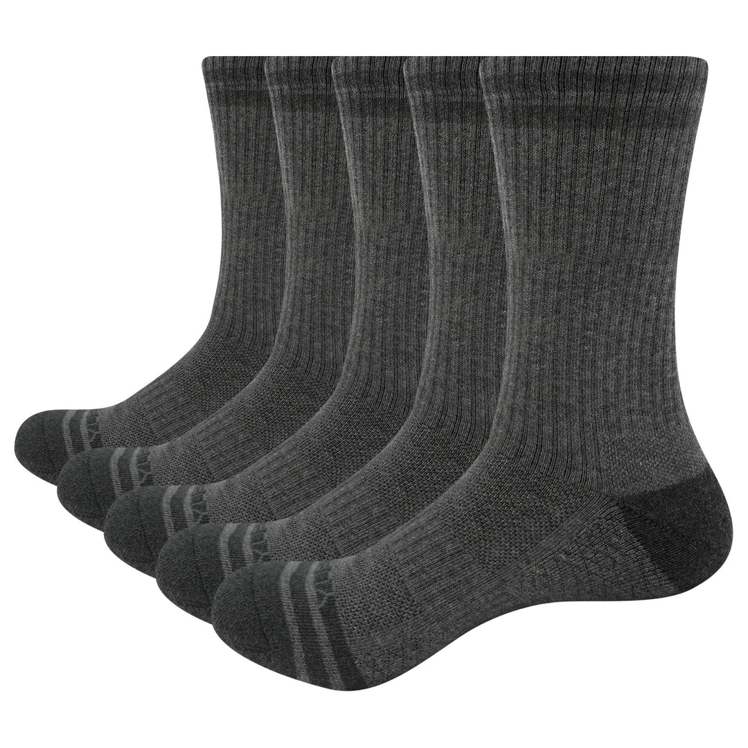 YUEDGE Mens Moisture Wicking Training Athletic Socks Anti Sweat Cotton Cushioned