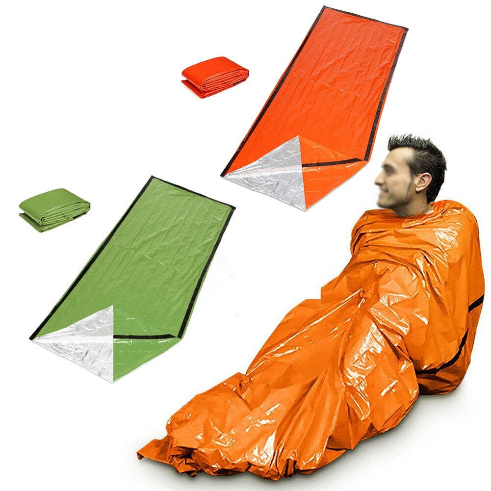 Portable Waterproof Emergence Survival Sleeping Bag PE Aluminum Film For Hiking Camping