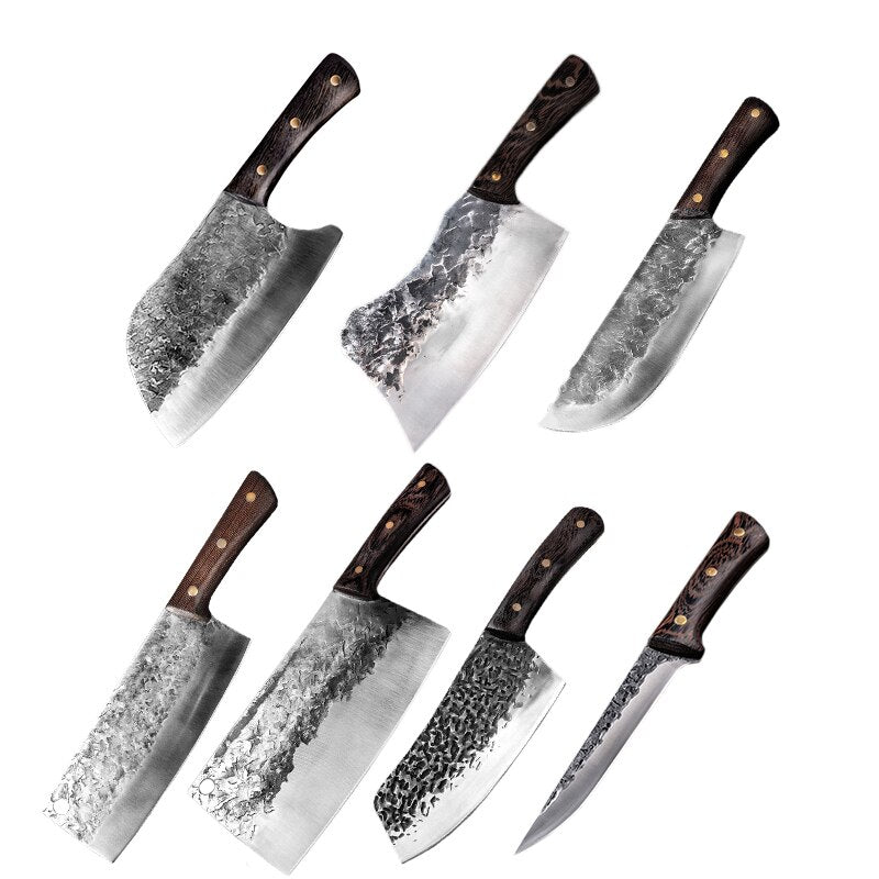 5CR15 Handmade Chopping Cleaver Butcher Knife High Carbon Steel Kitchen Chef Sets Forged