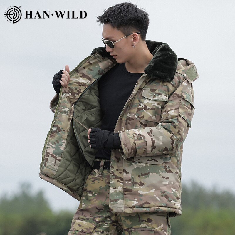 -21°F Men Winter Jacket Warm Thick Parkas Camping Jacket Outwear Army Windproof Military