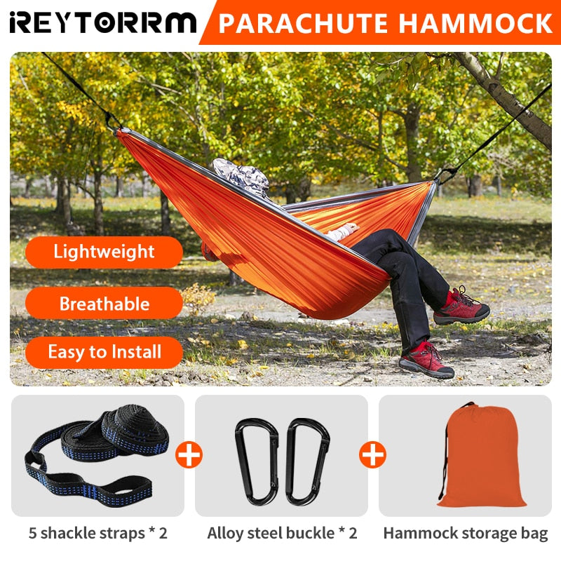 Camping Hammock For Single 220x100cm Outdoor Hunting Survival Portable Garden Yard