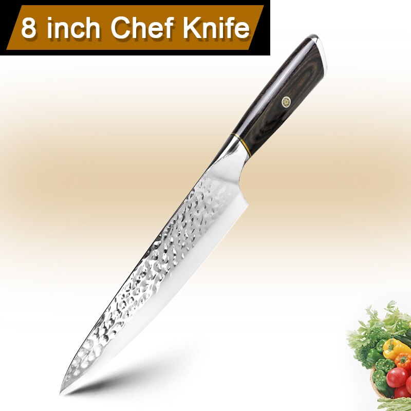 Chinese Kitchen Knives Meat Vegetables Slicing Knife Super Sharp Blade Stainless Steel Cleaver