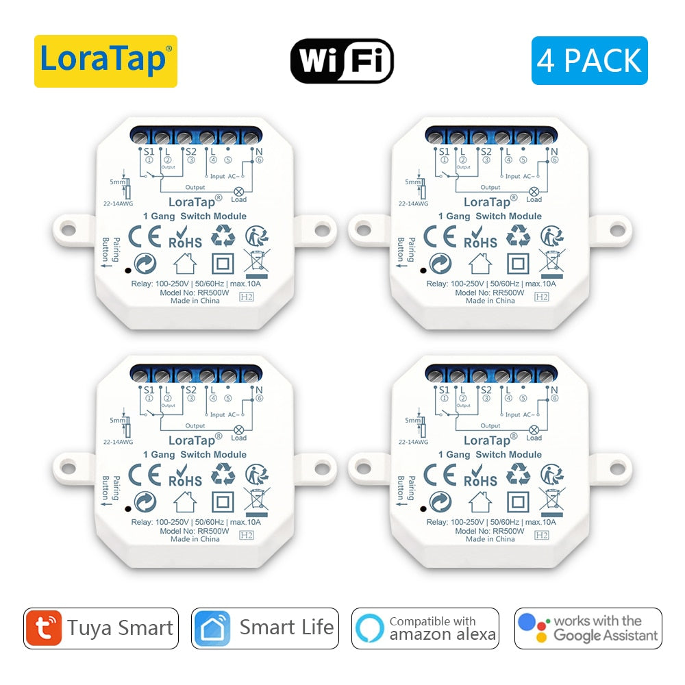 LoraTap Tuya Smart Life Wifi Switch Relay Breaker Module Automation Lighting Google Home Alexa Echo