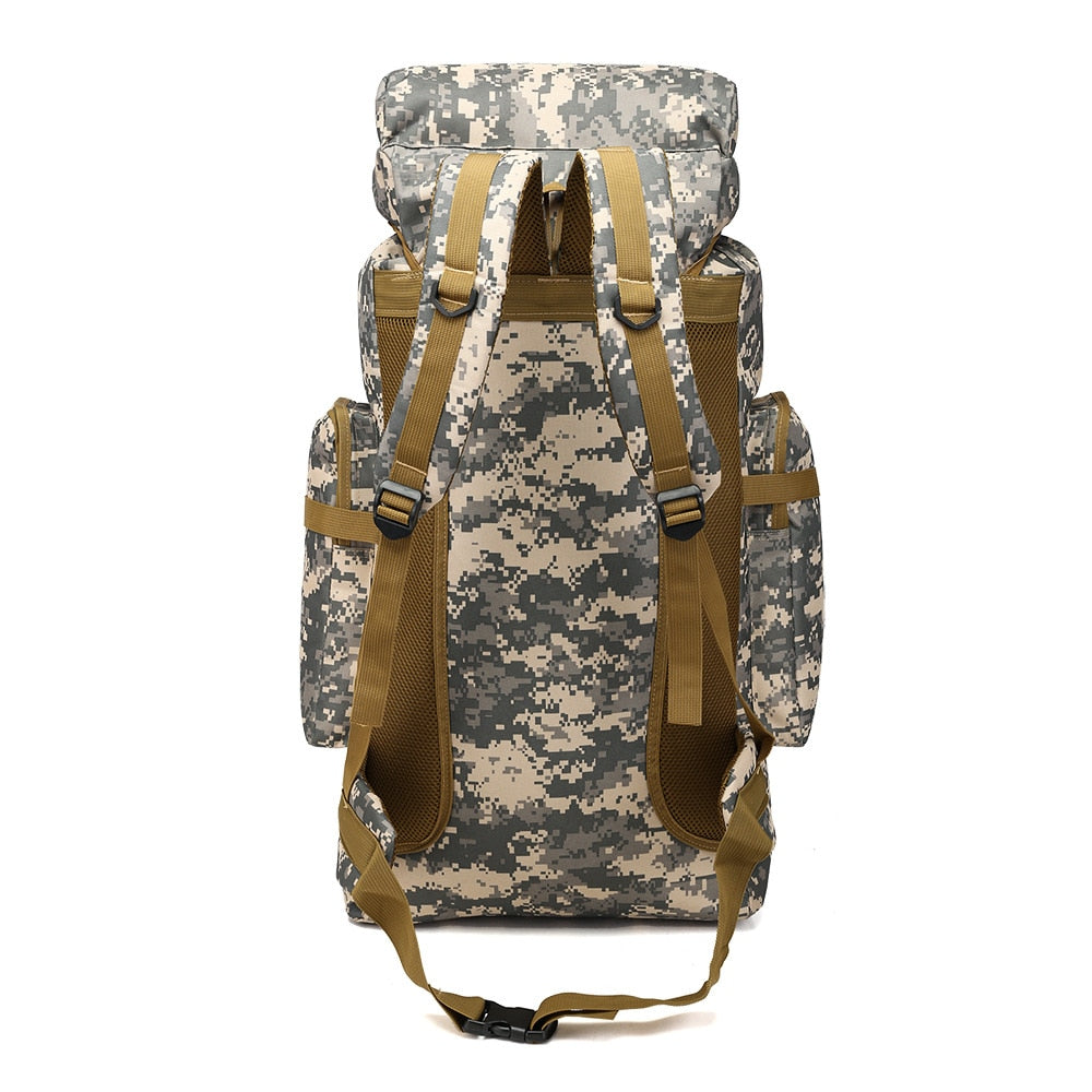 Outdoor Camouflage Men's Backpack, Large Space Waterproof Outdoor Military Backpack