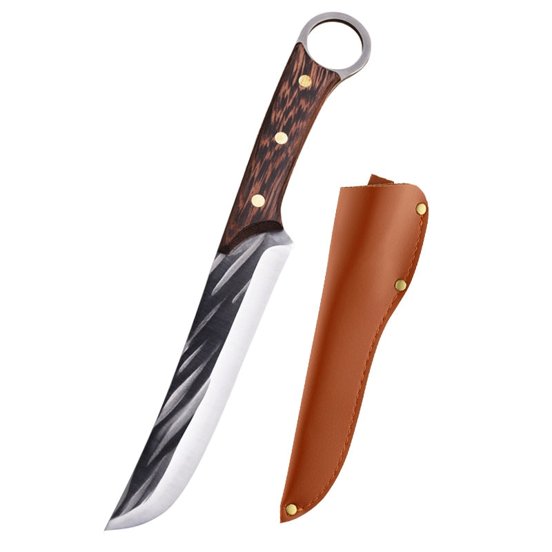 Stainless Steel Boning Knife for Outdoor Camping, Meat Cleaver Slicing Knife for Household