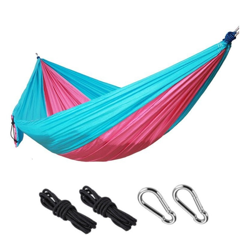 Color Matching Hammock Outdoor Camping Ultra Light Portable Hammock for Double Person Swing