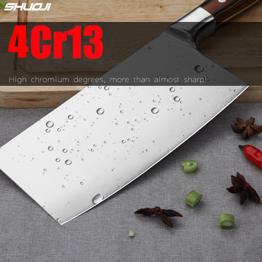 Slicing Cleaver 4Cr13 Super Sharp Blade Kitchen Chef Knives Chinese Forged Knife Multifunction