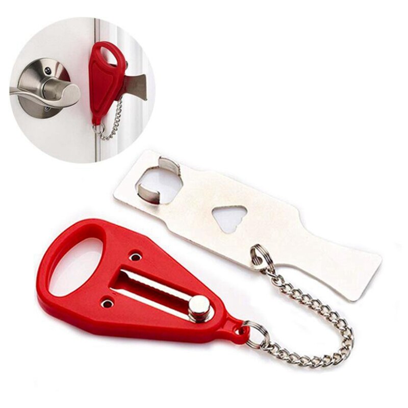 2022 Portable Travel Hotel Door Stopper Self-Defense Door lock Anti Theft Hardware Security