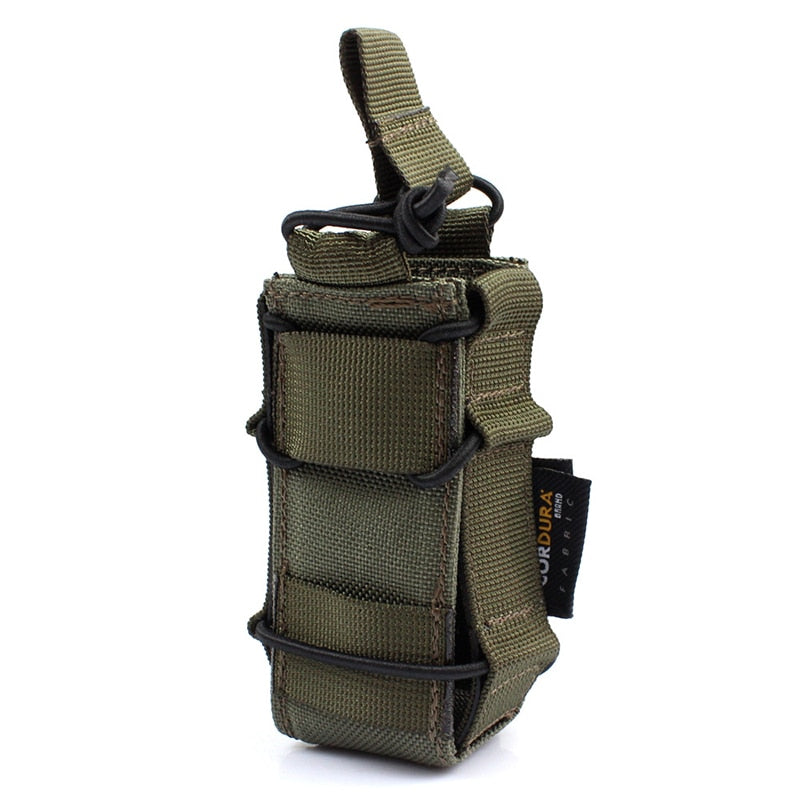 Tactical Magazine Pouch Pistol Single Mag Bag Molle Flashlight Pouch Torch Holder Hunting