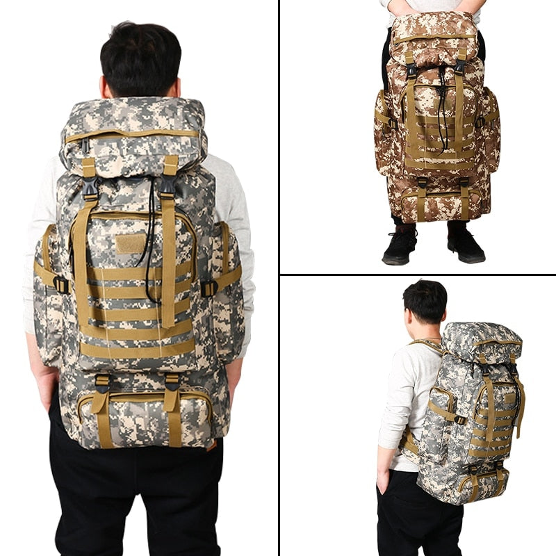 Outdoor Camouflage Backpack Men Large Capacity Waterproof Outdoor Military Backpack Bag