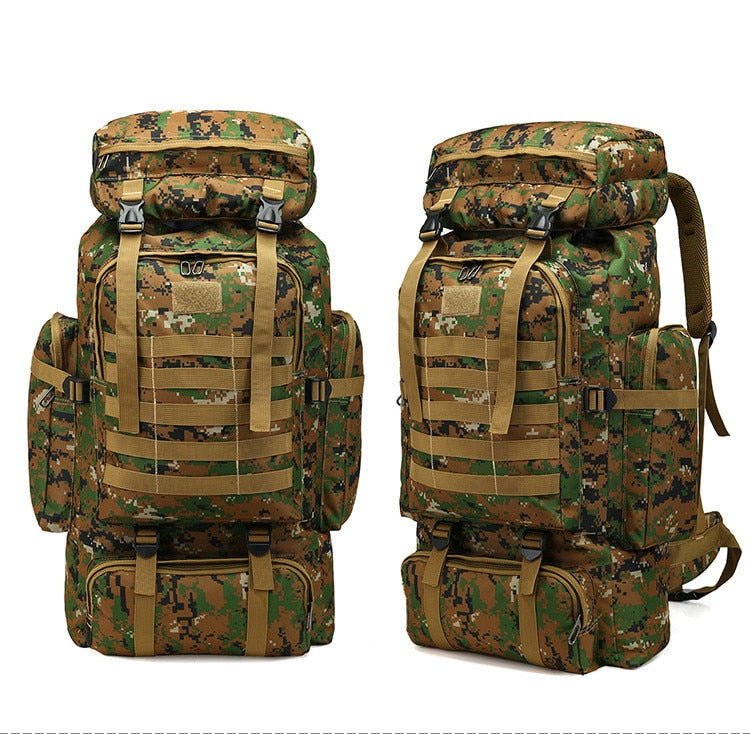 Outdoor Camouflage Men's Backpack, Large Space Waterproof Outdoor Military Backpack