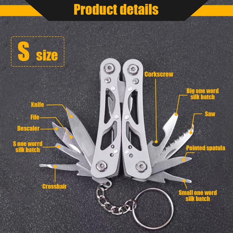 Folding Pliers Multi Pocket Knife Mini Portable Fold Outdoor Tactical Hunting Survival Tools