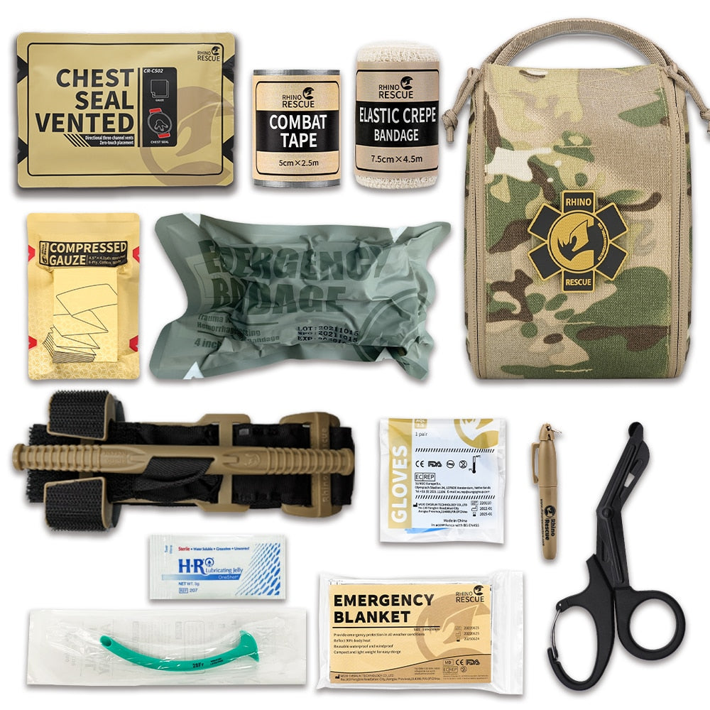 Rhino Rescue 002M IFAK Military  Molle Pouch First Aid Kit Survival Outdoor Emergency Medical