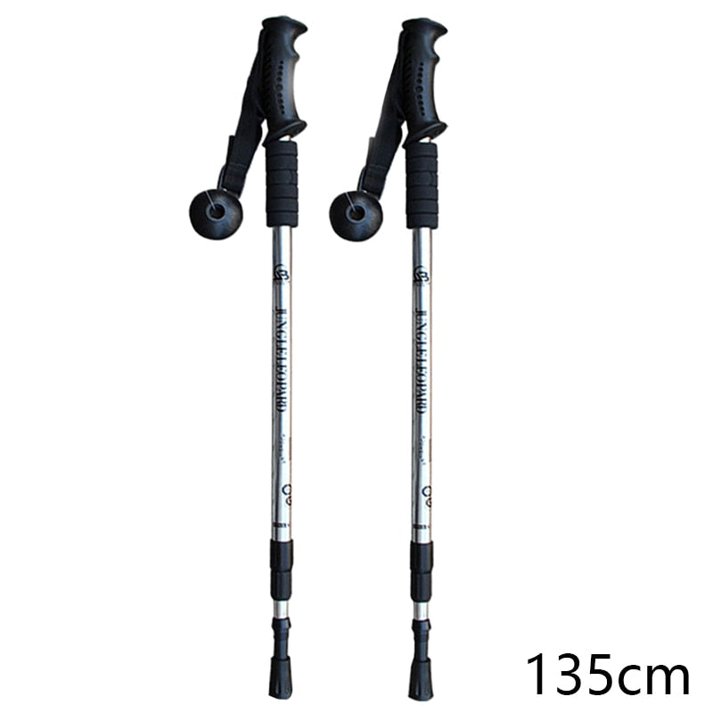 Climbing Sticks Telescopic Trekking Hiking Poles Mountaineering Walking Retractable Walking Cane Hiking Trekking