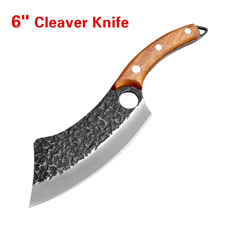 5CR15 Damascus Kitchen Hunting Knife Stainless Steel Boning Meat Cleaver Outdoor