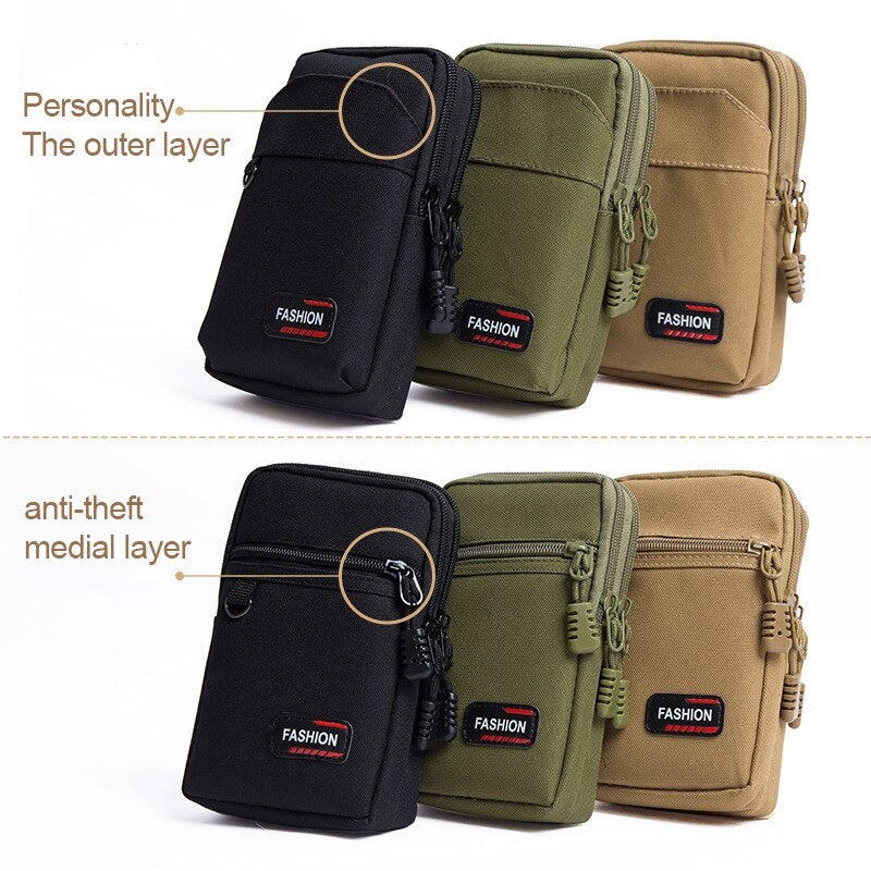 Nylon Tactical Bag Outdoor Molle Military Waist Fanny Pack Men Phone Pouch Camping Hunting