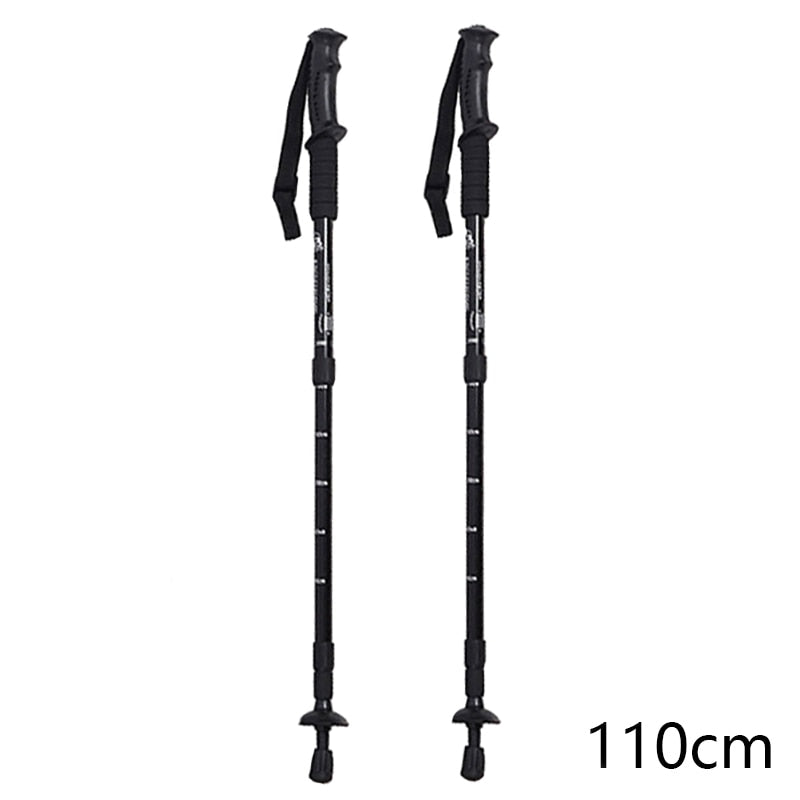 Climbing Sticks Telescopic Trekking Hiking Poles Mountaineering Walking Retractable Walking Cane Hiking Trekking