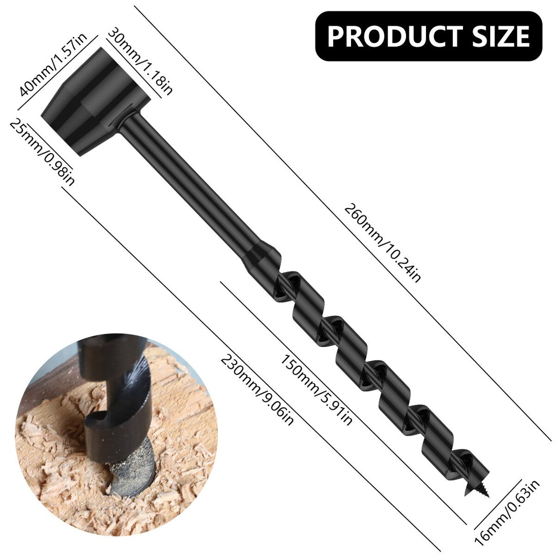 1PcsBushcraft Hand Drill Carbon Steel Manual Auger Portable Manual Survival Bit