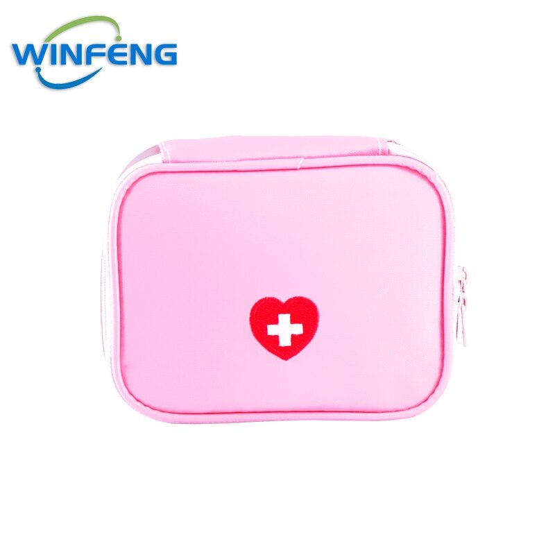 Mini Medical First Aid Bag Outdoor Travel Empty Storage Organizer Survival Emergency Kits Pink Gray