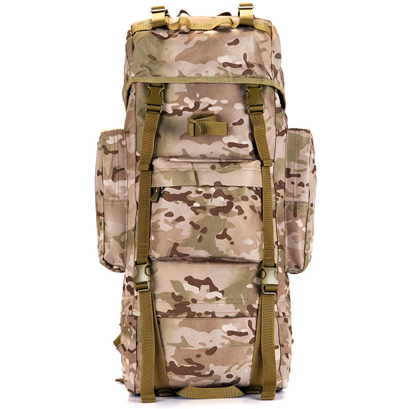 70L Large Capacity Men Backpack Military High Quality Waterproof Thickened Oxford