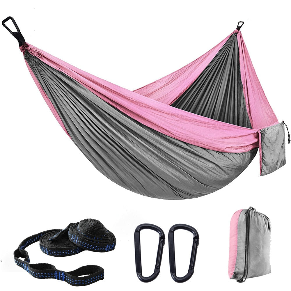 Color Matching Hammock Outdoor Camping Ultra Light Portable Hammock for Double Person Swing