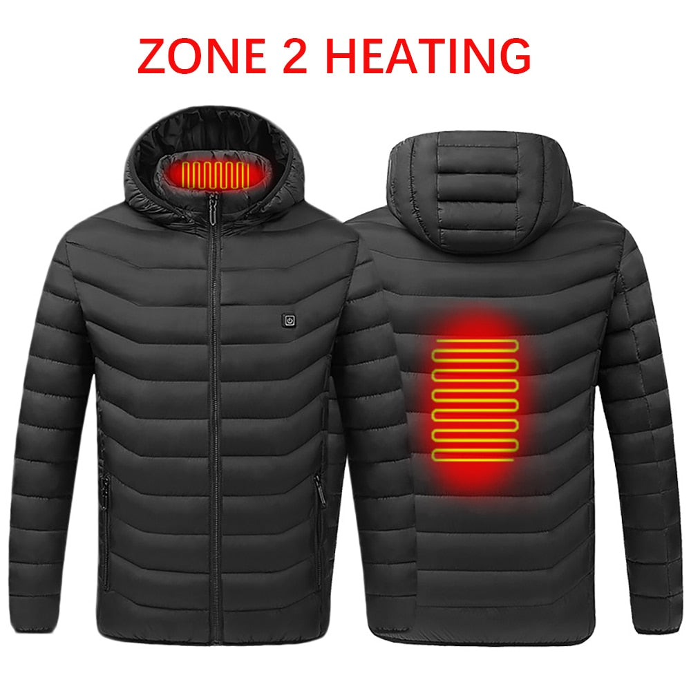 11 Areas Heated Jacket USB Men's Women's Winter Outdoor Electric Heating Jackets