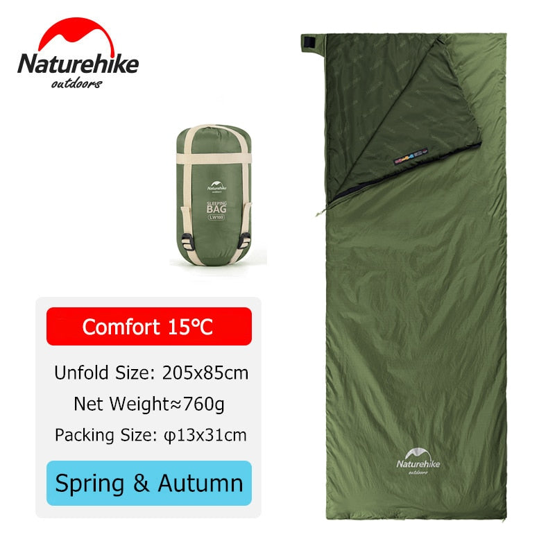 Naturehike Sleeping Bag Ultralight Waterproof Cotton Summer Hiking Camping