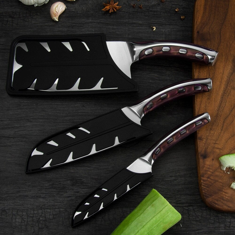 7 inch Chef Knife 4Cr13 Chinese Kitchen Knives Meat Fish Vegetables Slicing Knife Super