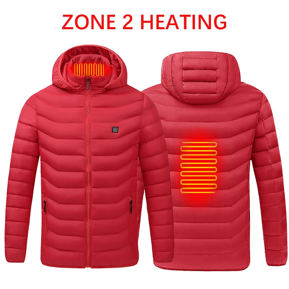 11 Areas Heated Jacket USB Men's Women's Winter Outdoor Electric Heating Jackets