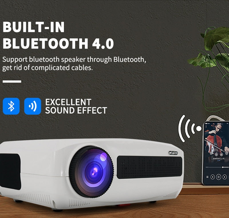 WZATCO C3 4D Keystone LED Projector 4K Android 10.0 WIFI 1920*1080P Proyector Home