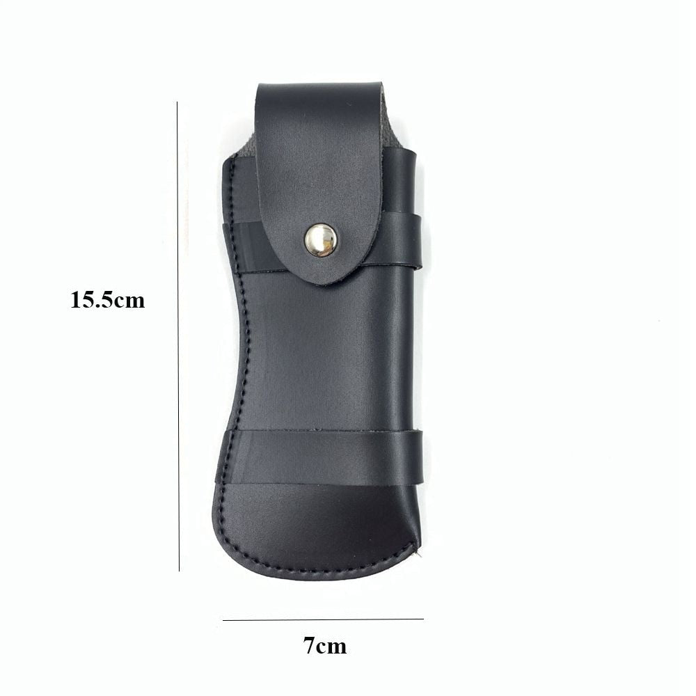 1PC Brown Fold Knife Cover Tool Belt Loop Case Holder Leather Sheath Pocket Hunt Camp Outdoor