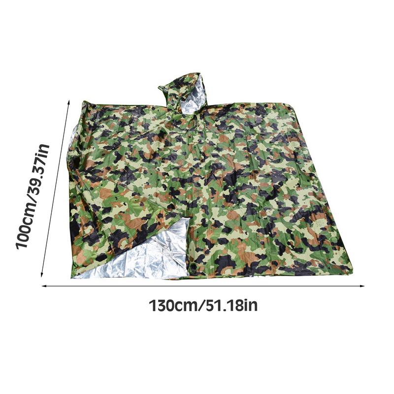 Water Proof Raincoat Aluminum Film Disposable Poncho Cold Insulation Rainwear Equipment