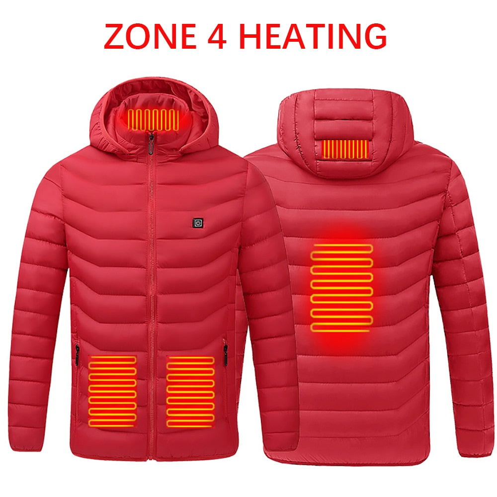 11 Areas Heated Jacket USB Men's Women's Winter Outdoor Electric Heating Jackets